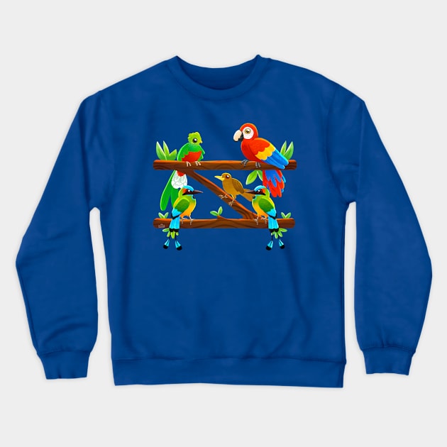 Centroamerican National Bird Crewneck Sweatshirt by JenChibi